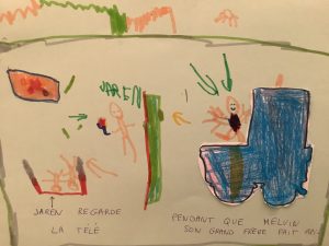 Avec nos nouveaux personnages/objets on invente des scènettes..